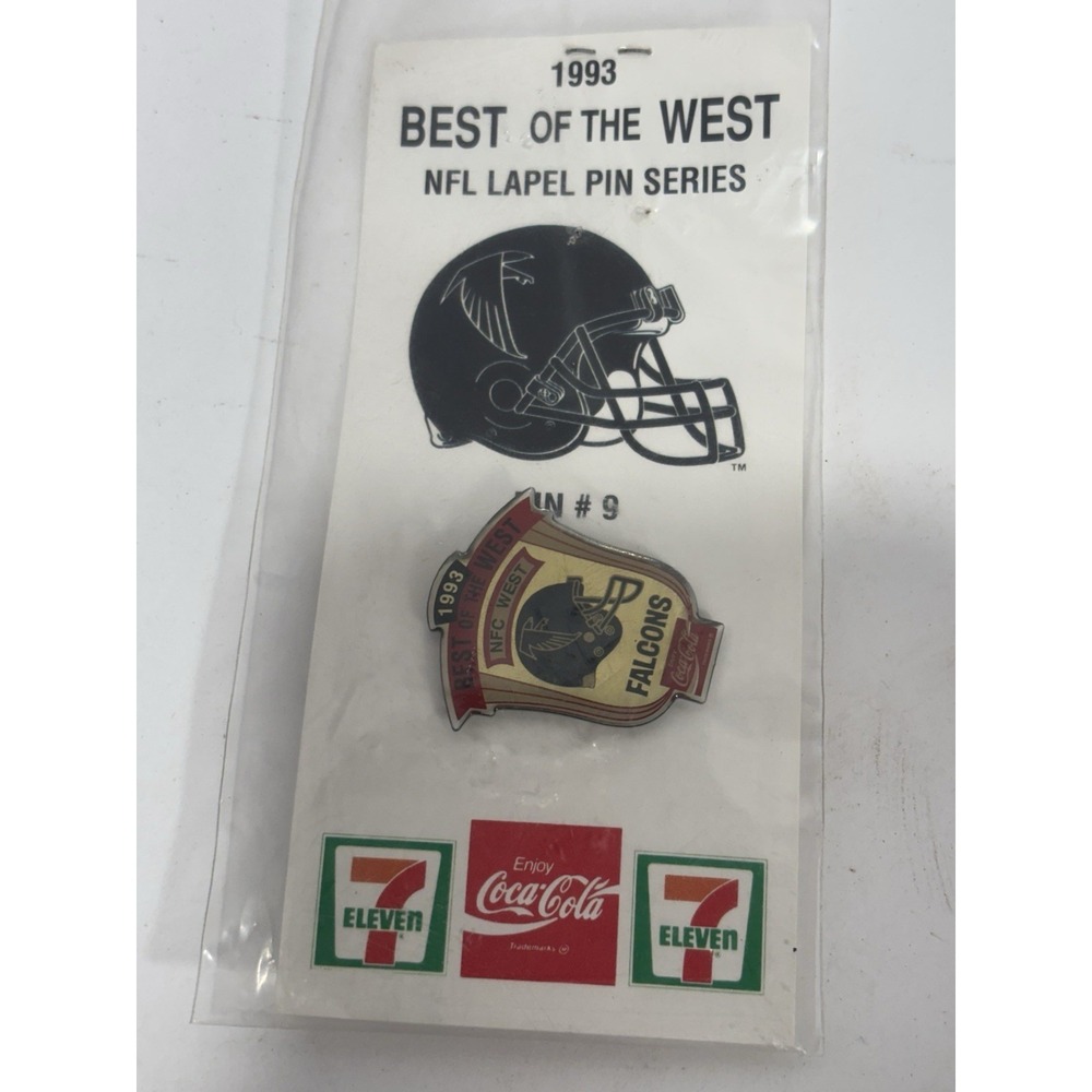 1993 NFL Best of the West Lapel Pin Series COCA-COLA 7/11 Set Of 9 Football - Picture 3 of 11